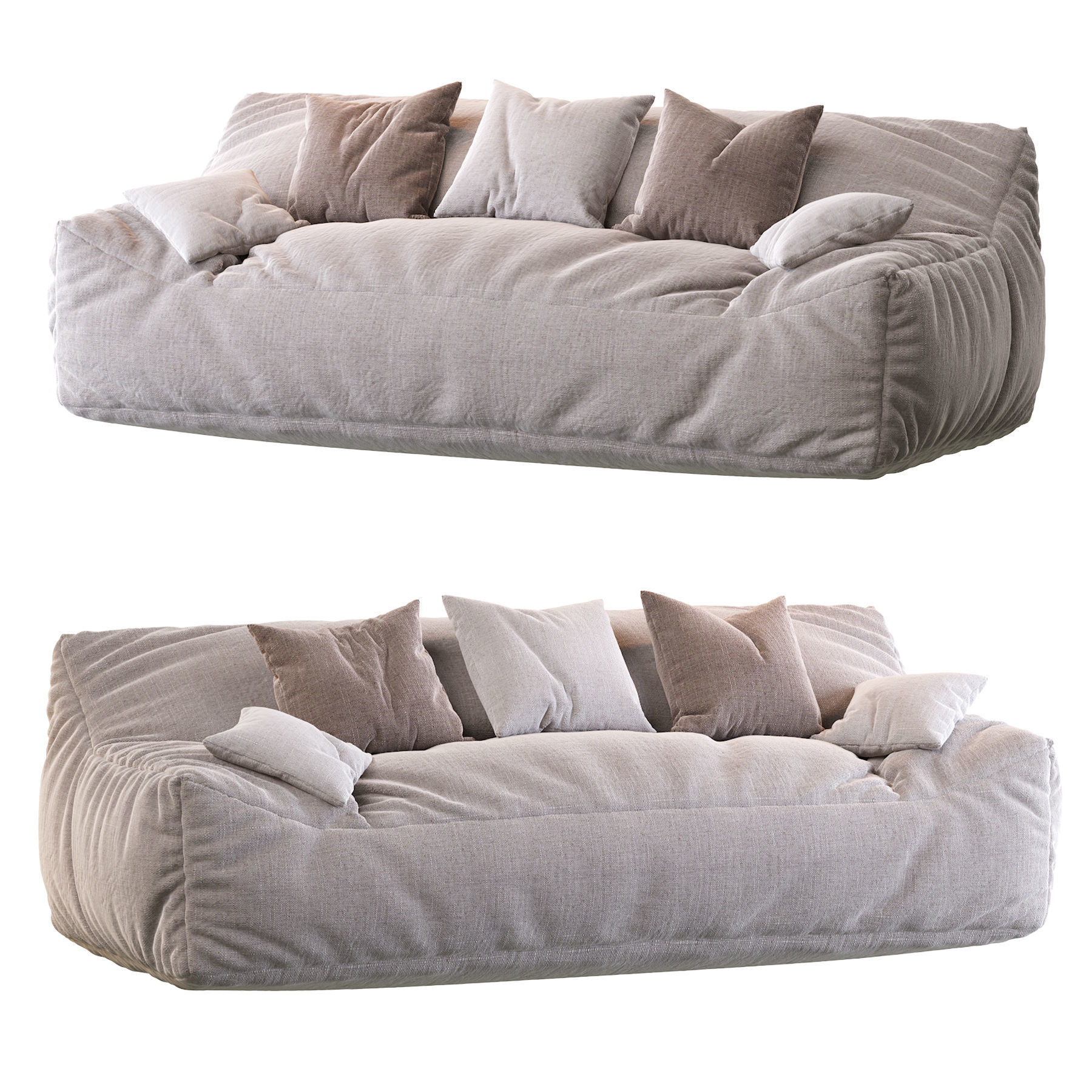 Big Joe Lux Large Bean sofa 3D model_11