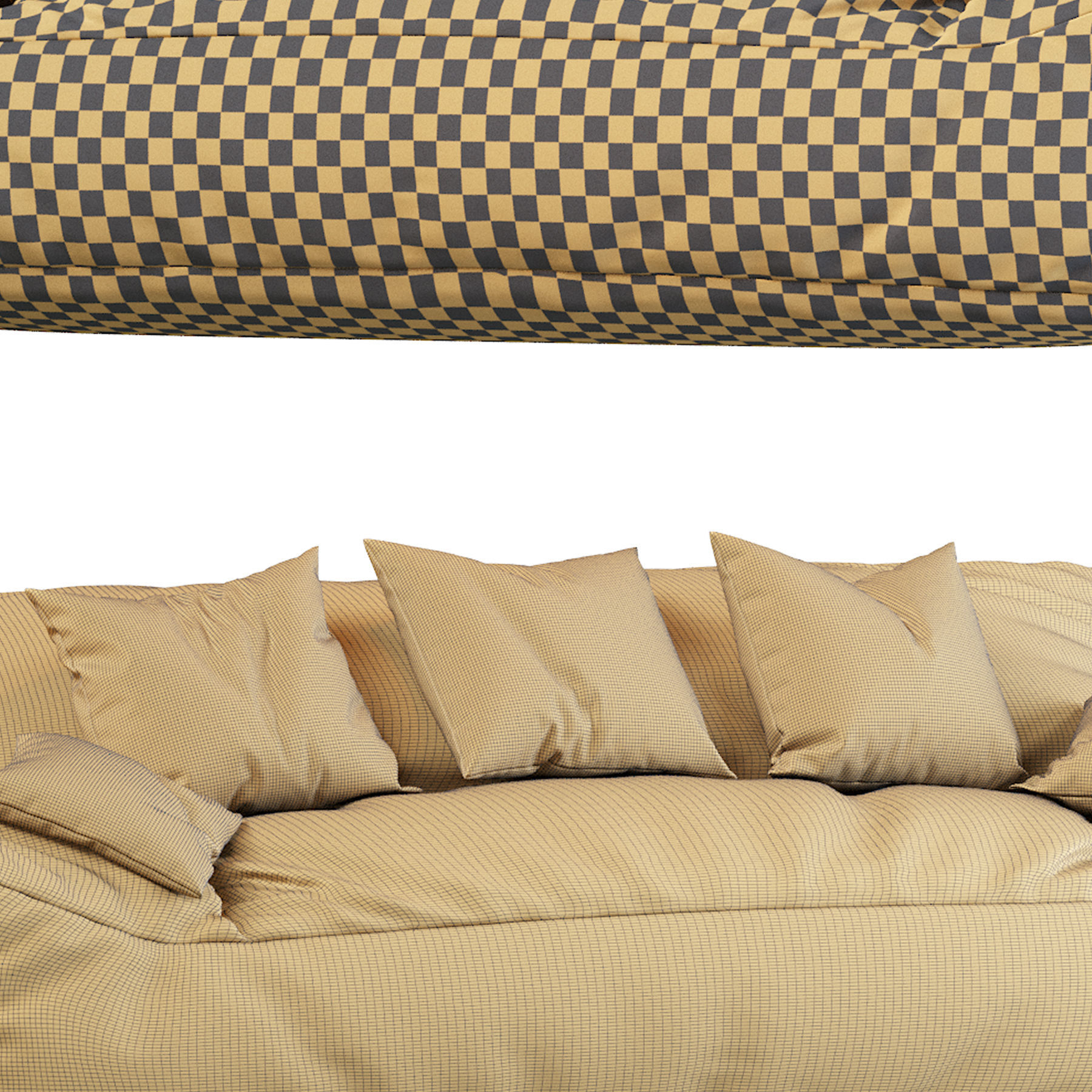 Big Joe Lux Large Bean sofa 3D model_10