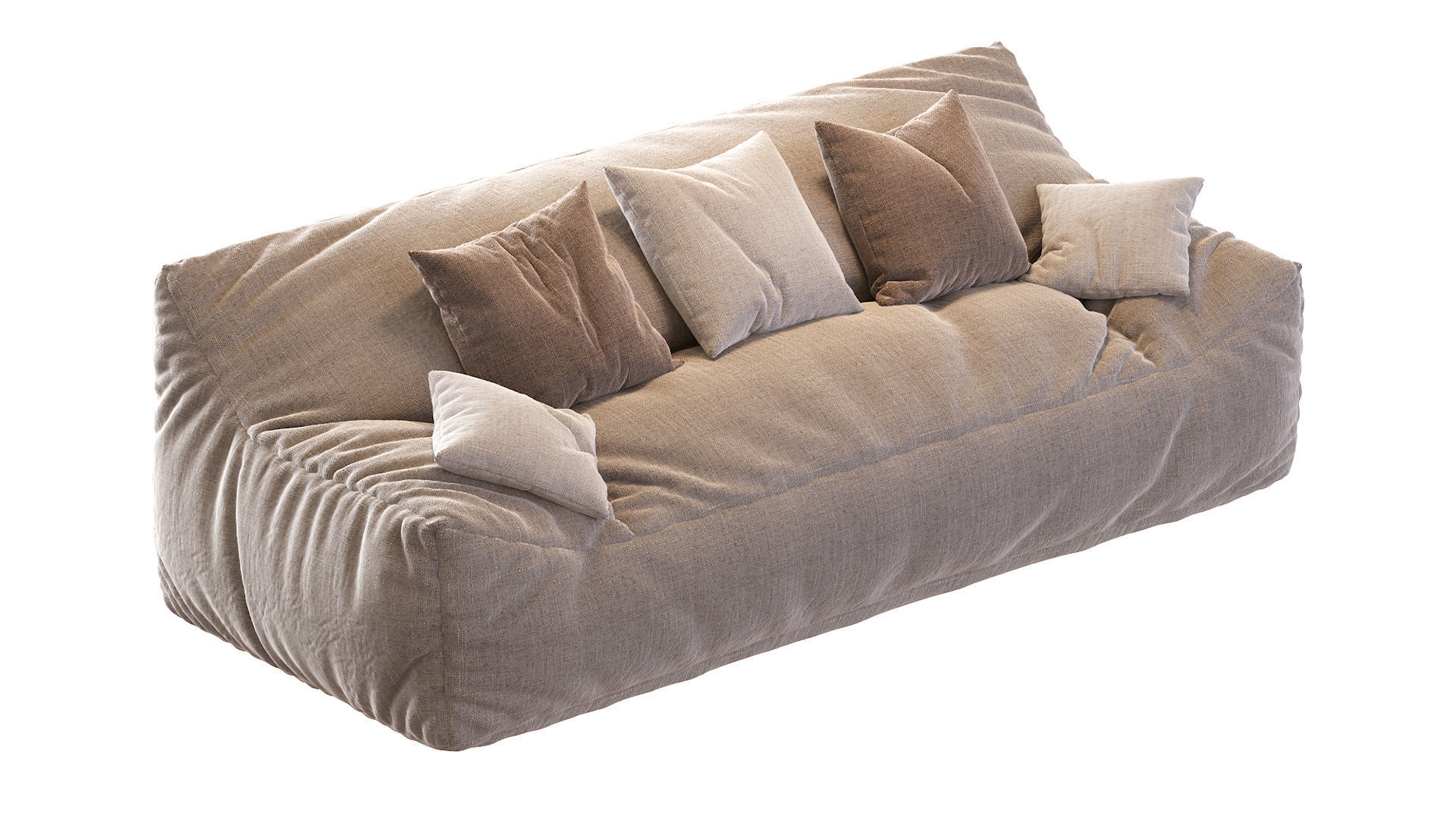 Big Joe Lux Large Bean sofa 3D model_21