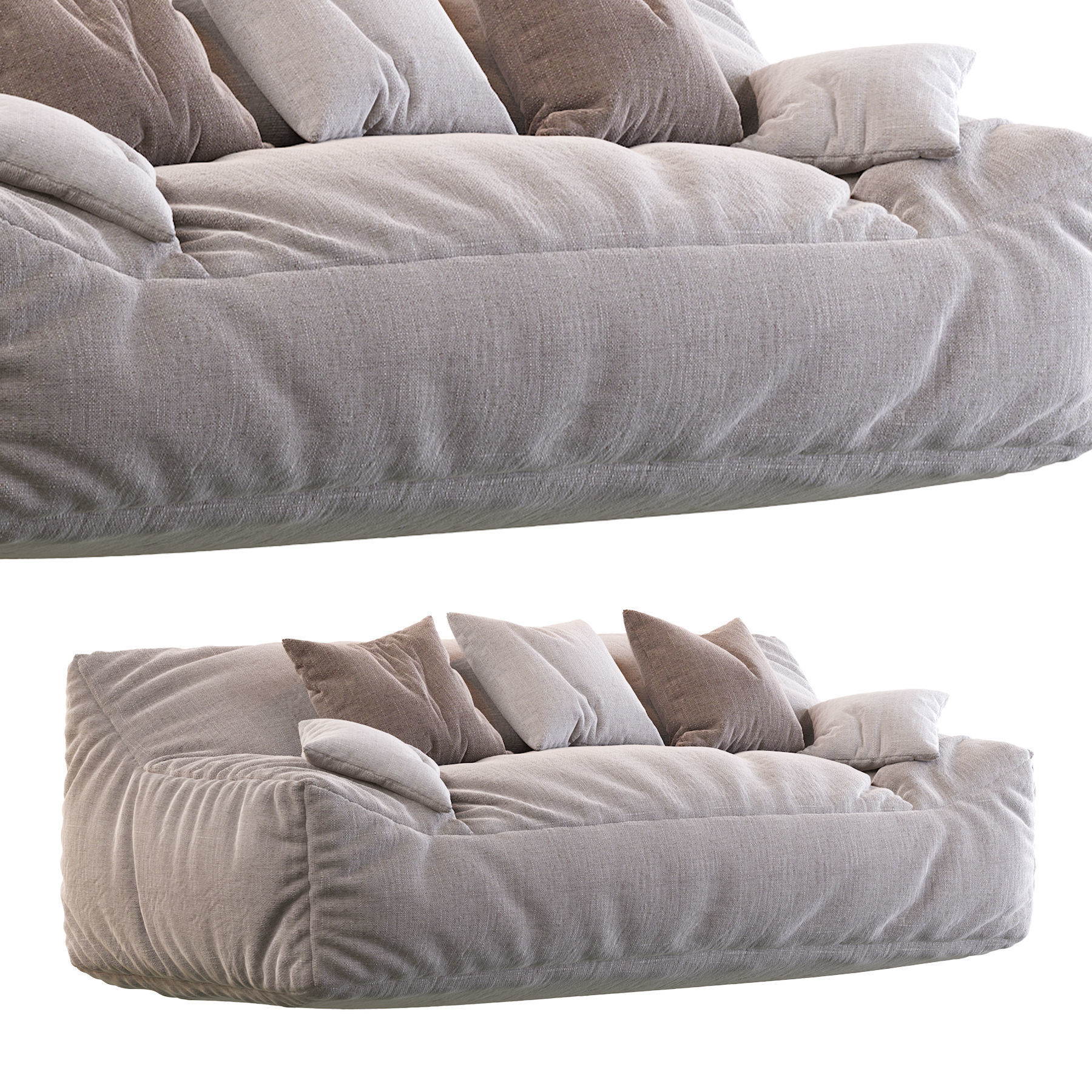 Big Joe Lux Large Bean sofa 3D model_9