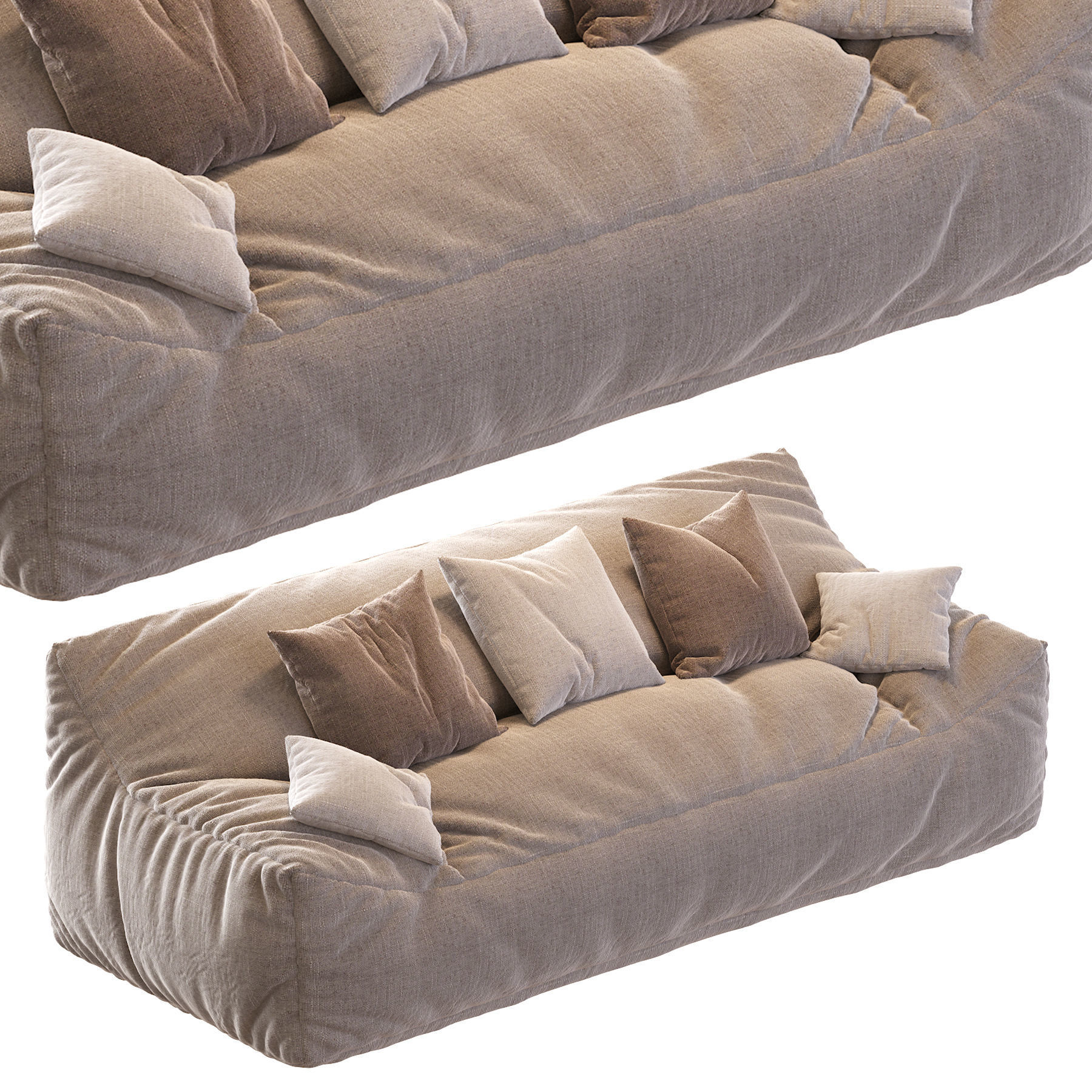 Big Joe Lux Large Bean sofa 3D model_30