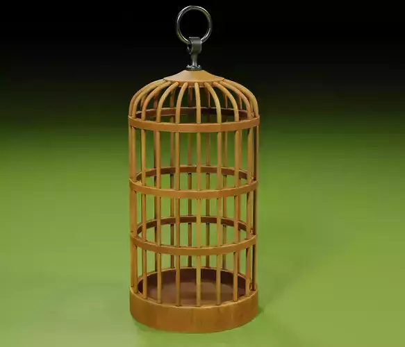 Birdcage 3 wooden bird cage