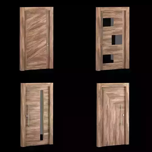Interior-exterior Wooden Door
