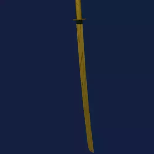 Training wooden sword katana low-poly