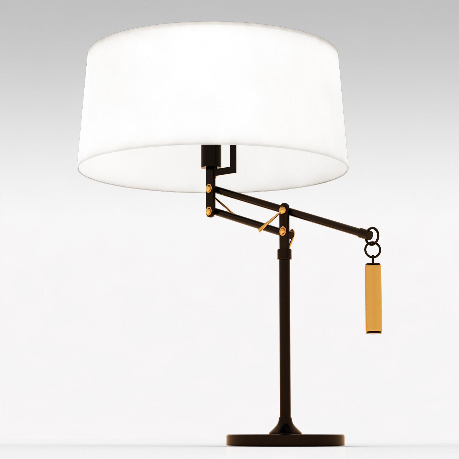 Crate and Barrel Autry Table Lamp 3D model_1