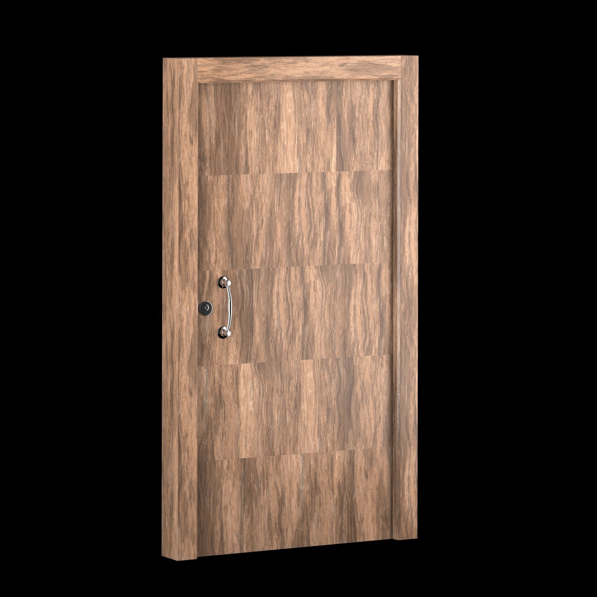 Interior-exterior Wooden Door 3D model_2