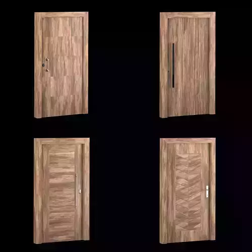 Interior-exterior Wooden Door