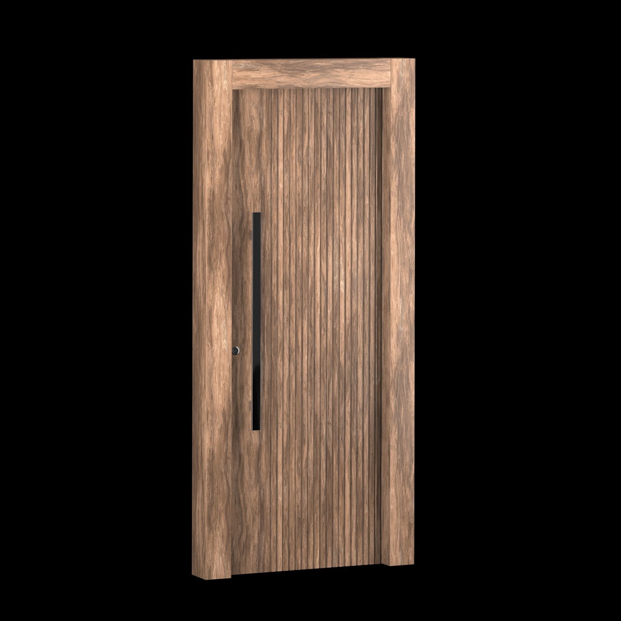 Interior-exterior Wooden Door 3D model_4