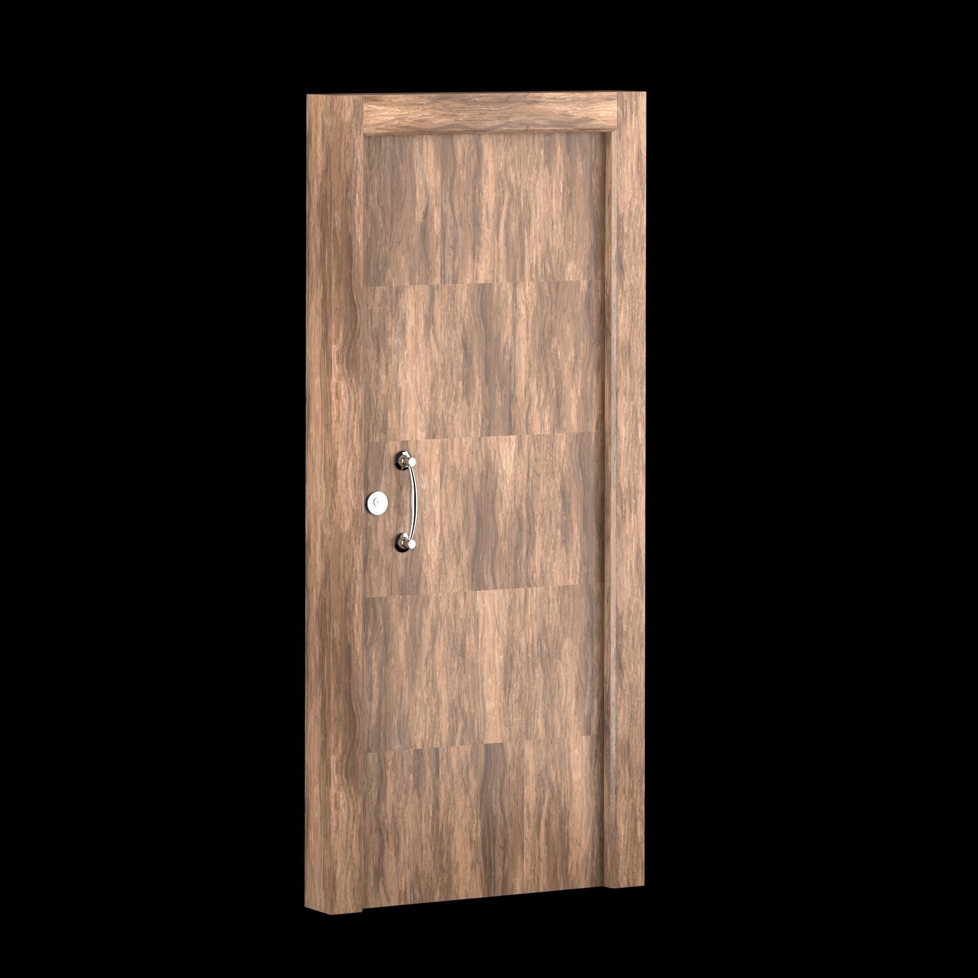 Interior-exterior Wooden Door 3D model_1
