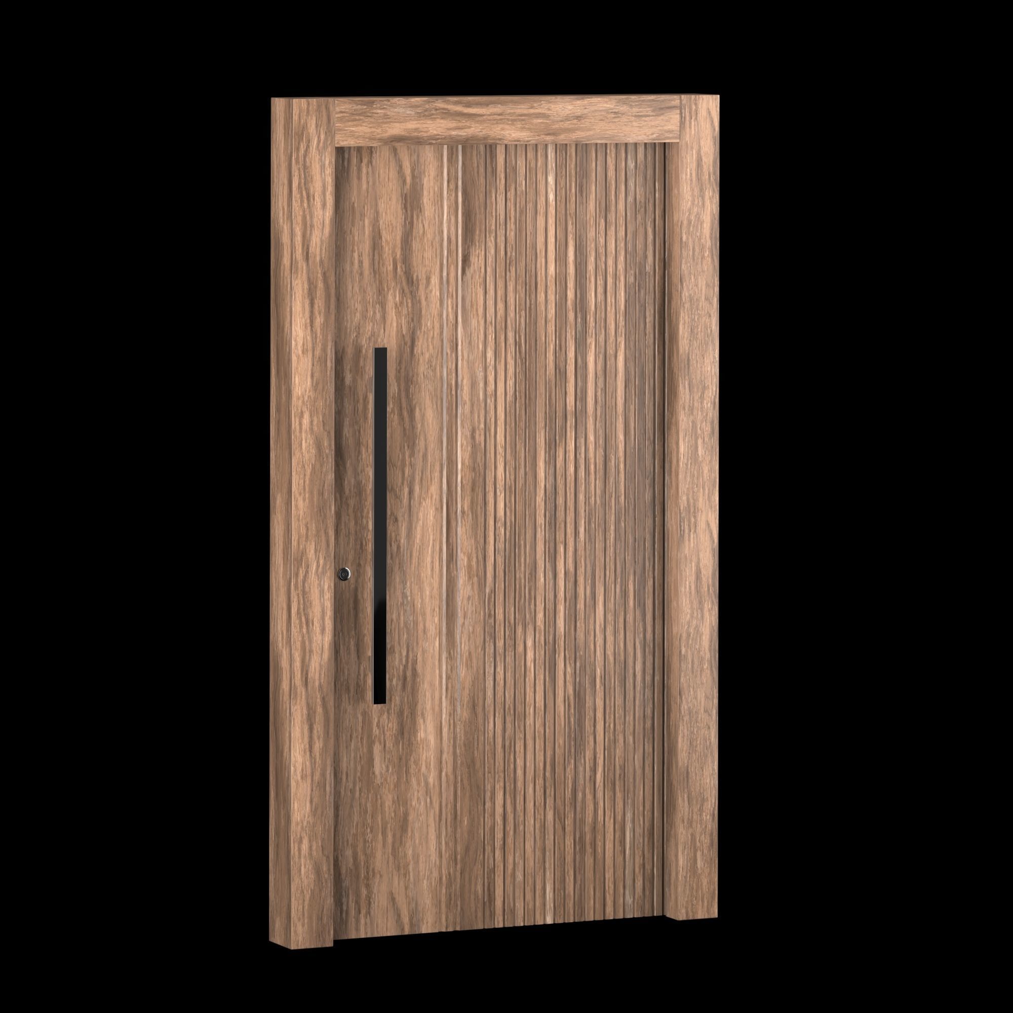 Interior-exterior Wooden Door 3D model_5