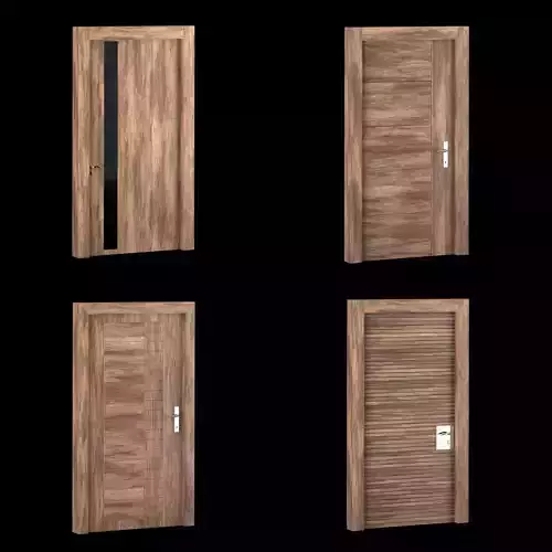 Interior-exterior Wooden Door