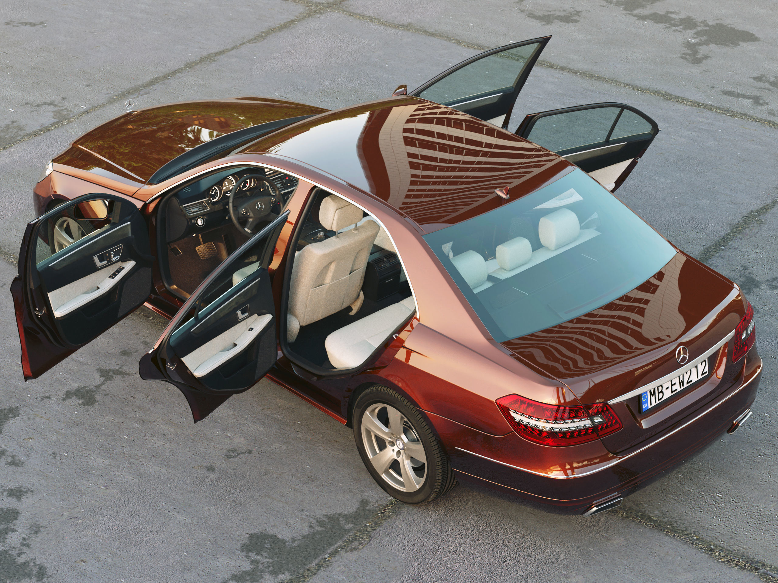 Mercedes-Benz E-Class 2010 3D model_6