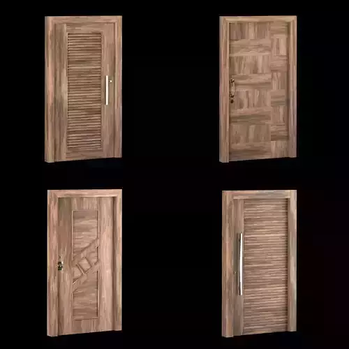 Interior-exterior Wooden Door