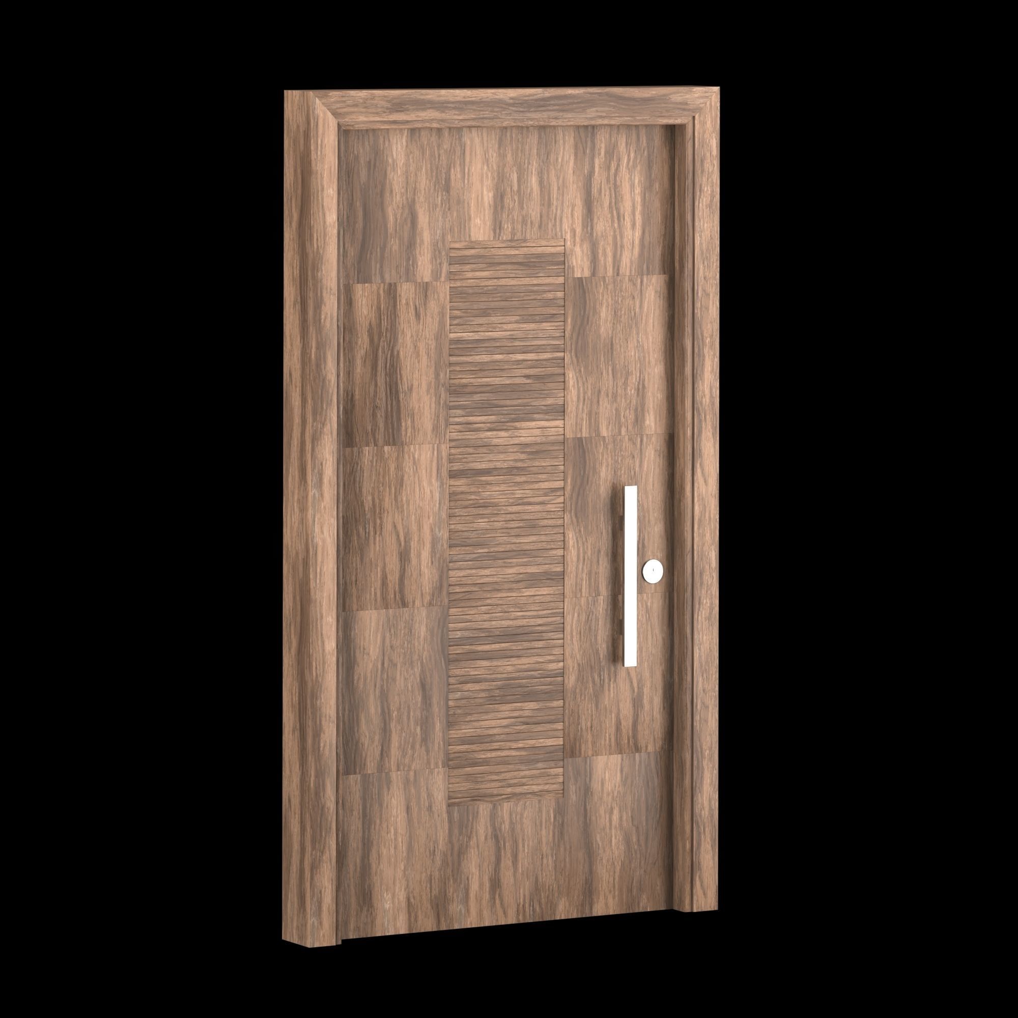 Interior-exterior Wooden Door 3D model_11