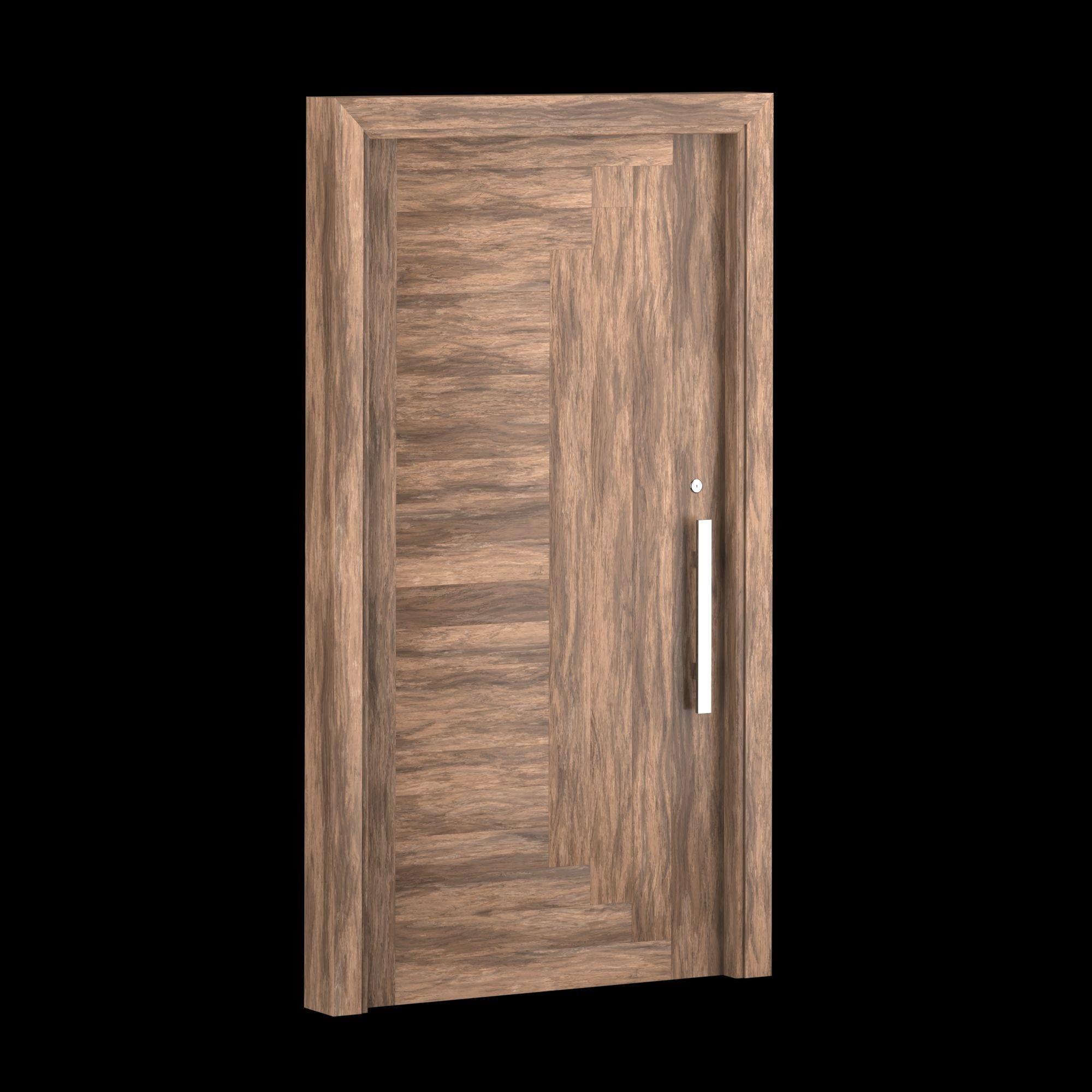 Interior-exterior Wooden Door 3D model_5