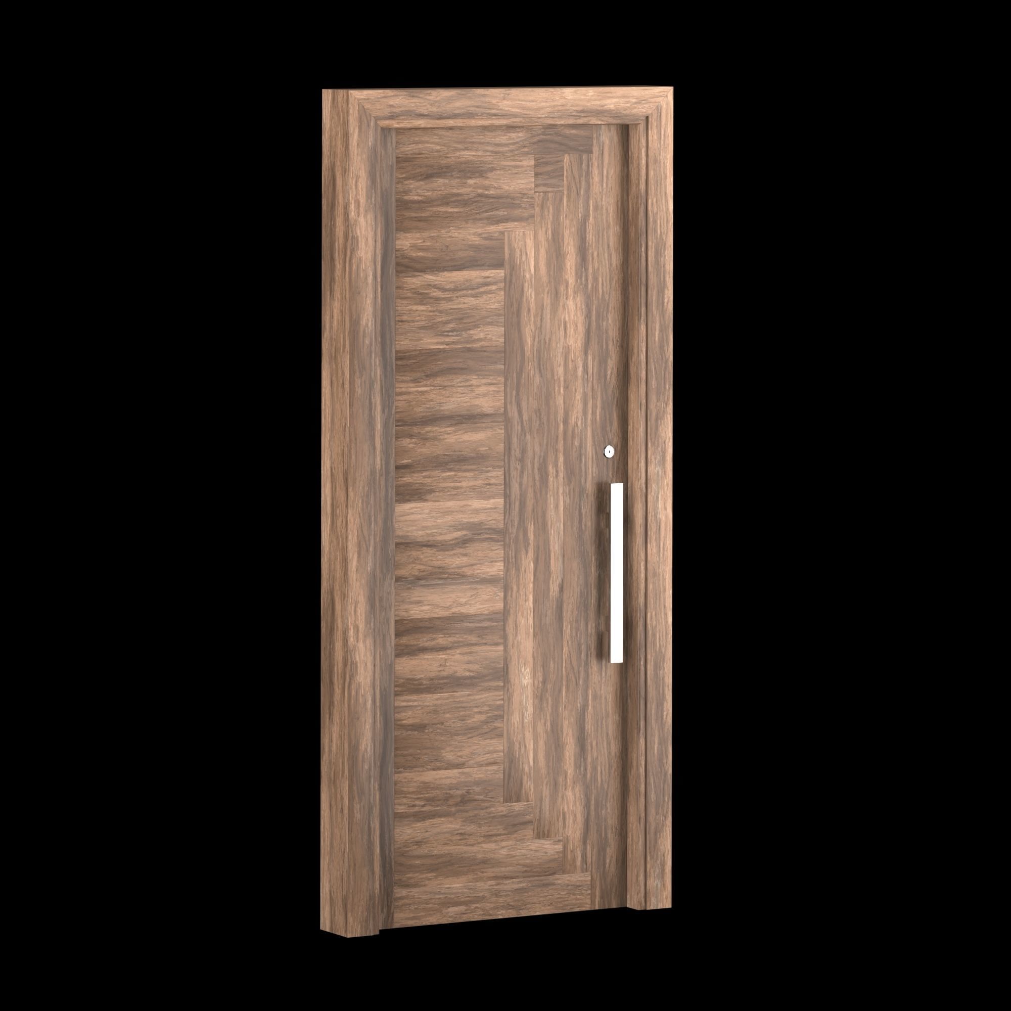 Interior-exterior Wooden Door 3D model_4