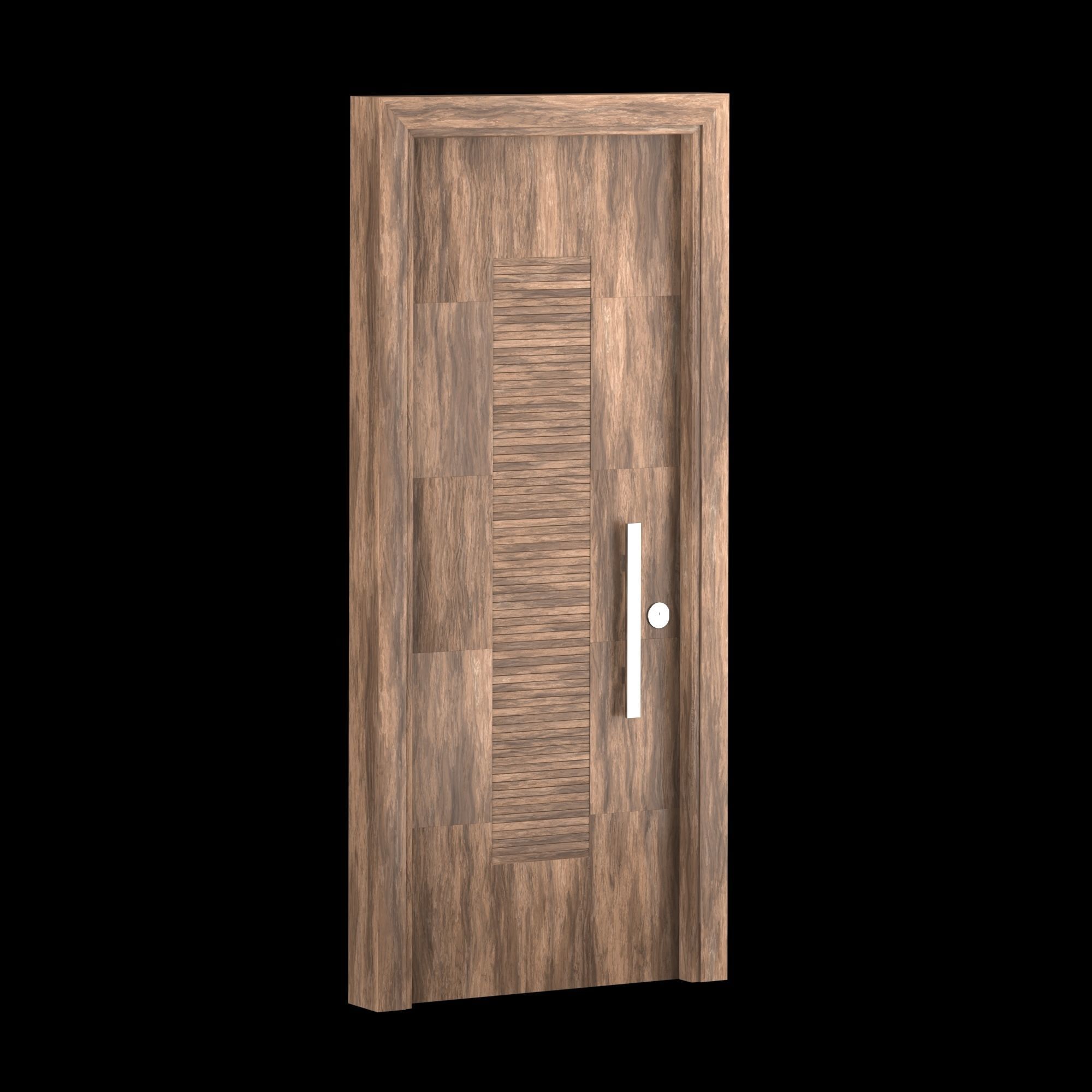 Interior-exterior Wooden Door 3D model_10