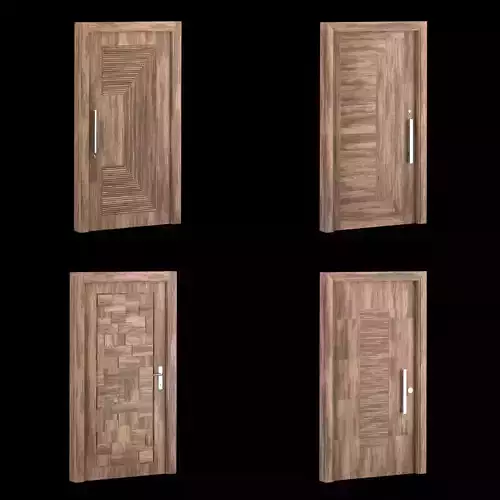 Interior-exterior Wooden Door