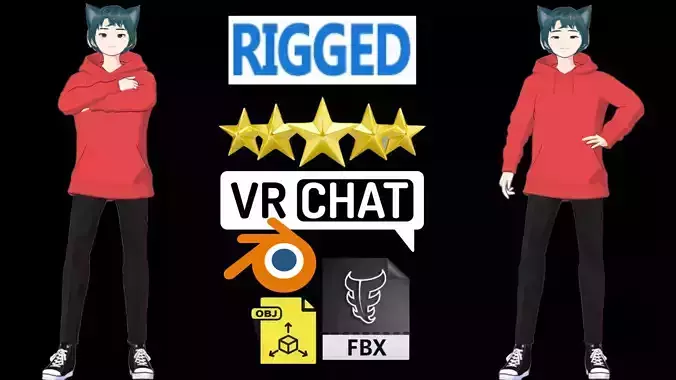 cute anime boy character - Fudo Low-poly 3D model cute anime boy character - Fudo Low-poly 3D model