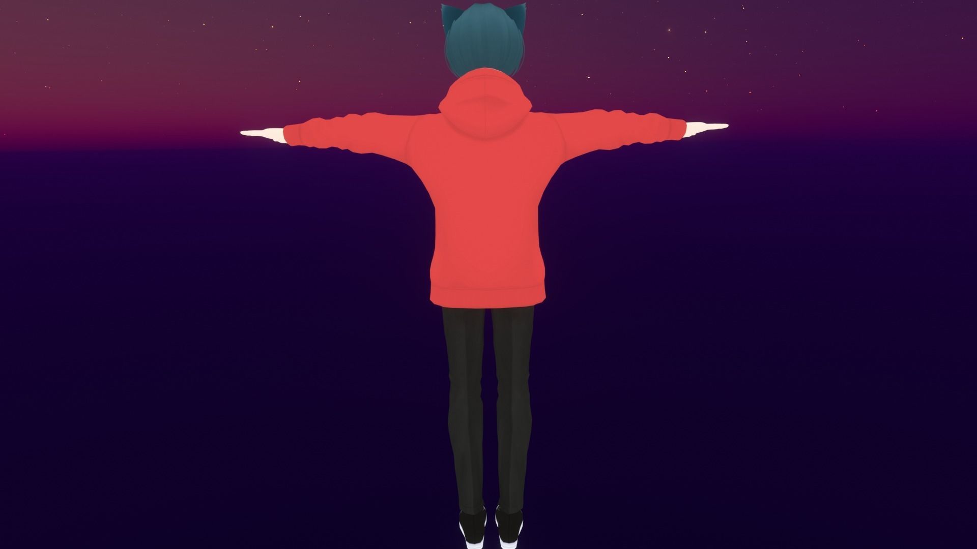 cute anime boy character - Fudo Low-poly 3D model_6