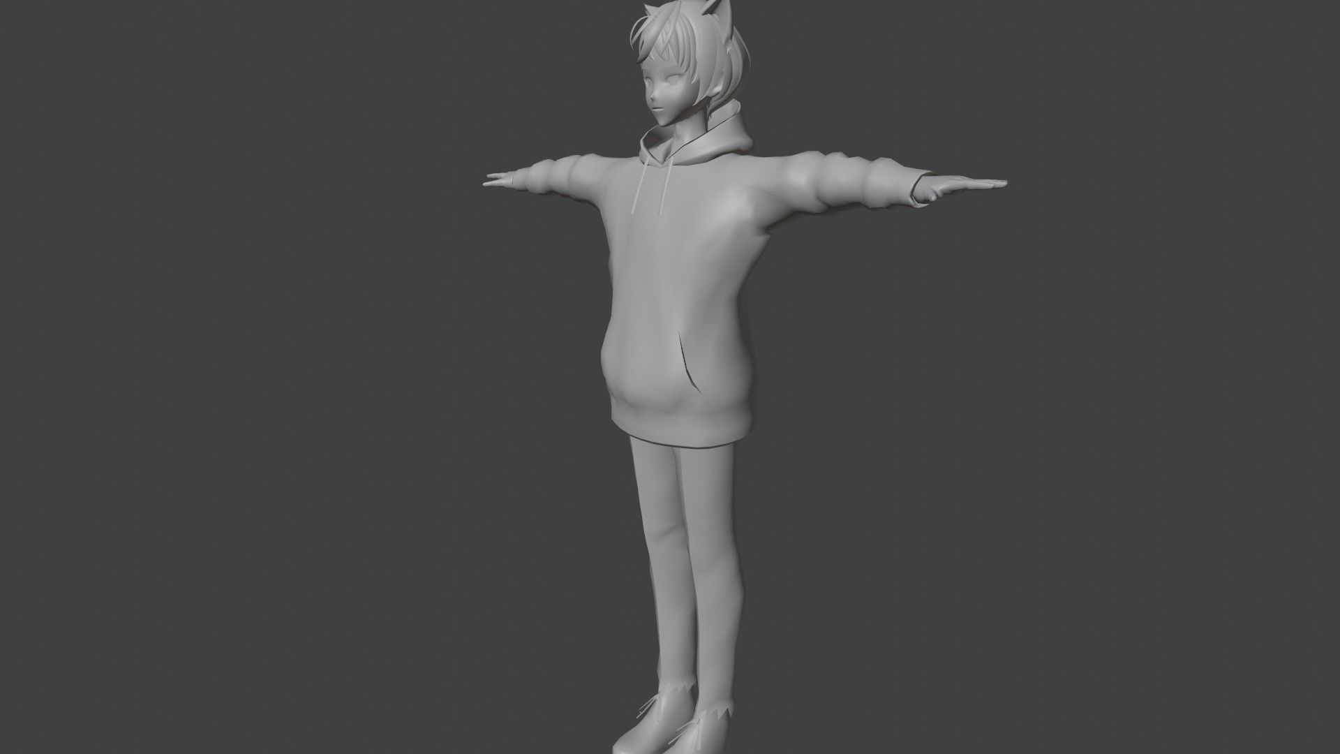 cute anime boy character - Fudo Low-poly 3D model_8