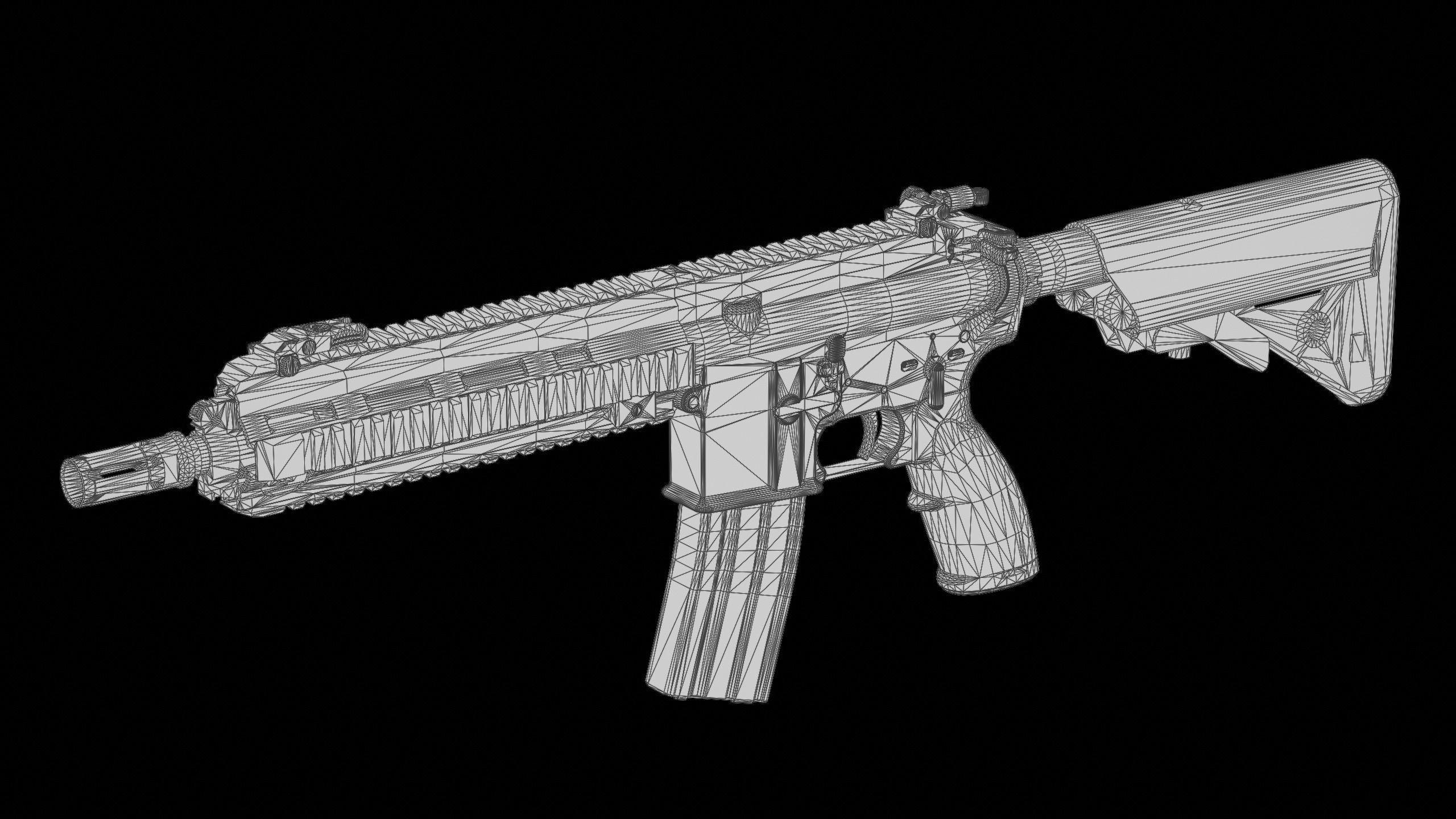 3D model HK416D ag rifle VR / AR / low-poly | CGTrader