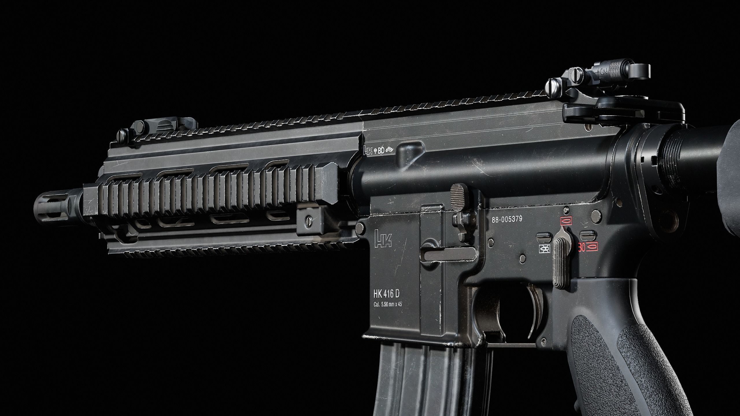3D model HK416D ag rifle VR / AR / low-poly | CGTrader