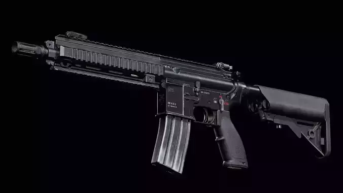 HK416D ag rifle Low-poly 3D model