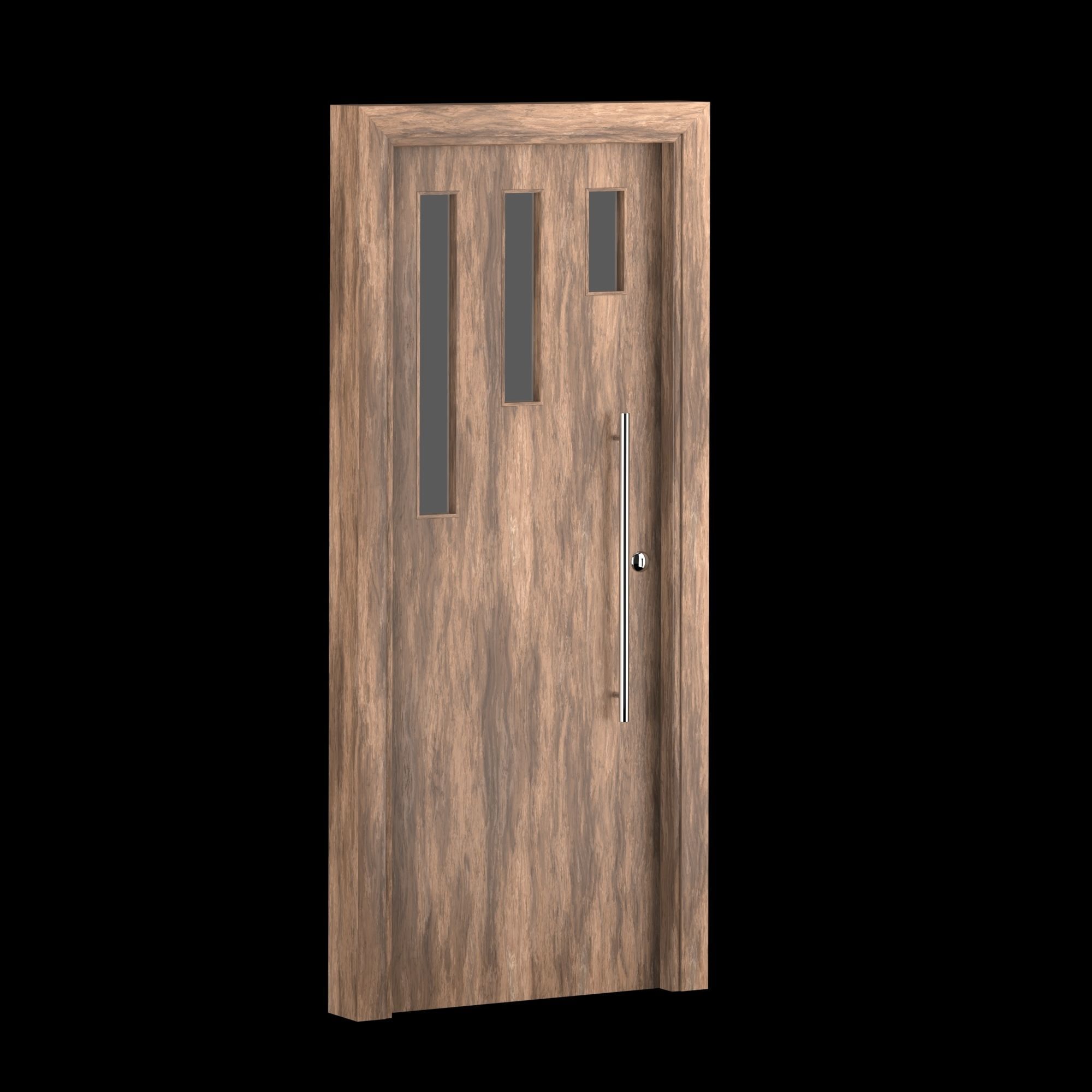Interior-exterior Wooden Door 3D model_4