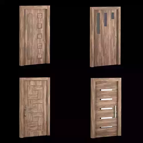Interior-exterior Wooden Door