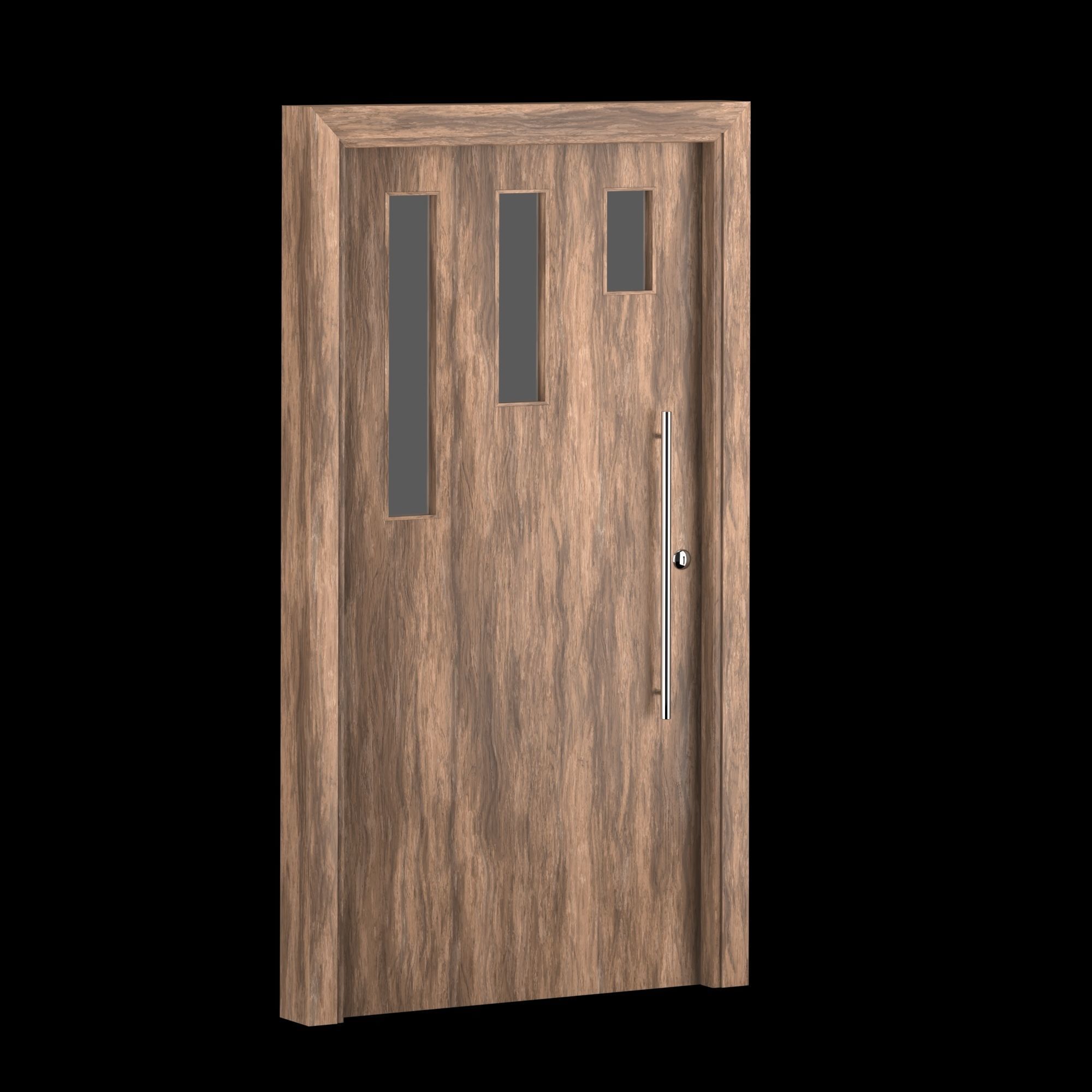 Interior-exterior Wooden Door 3D model_5