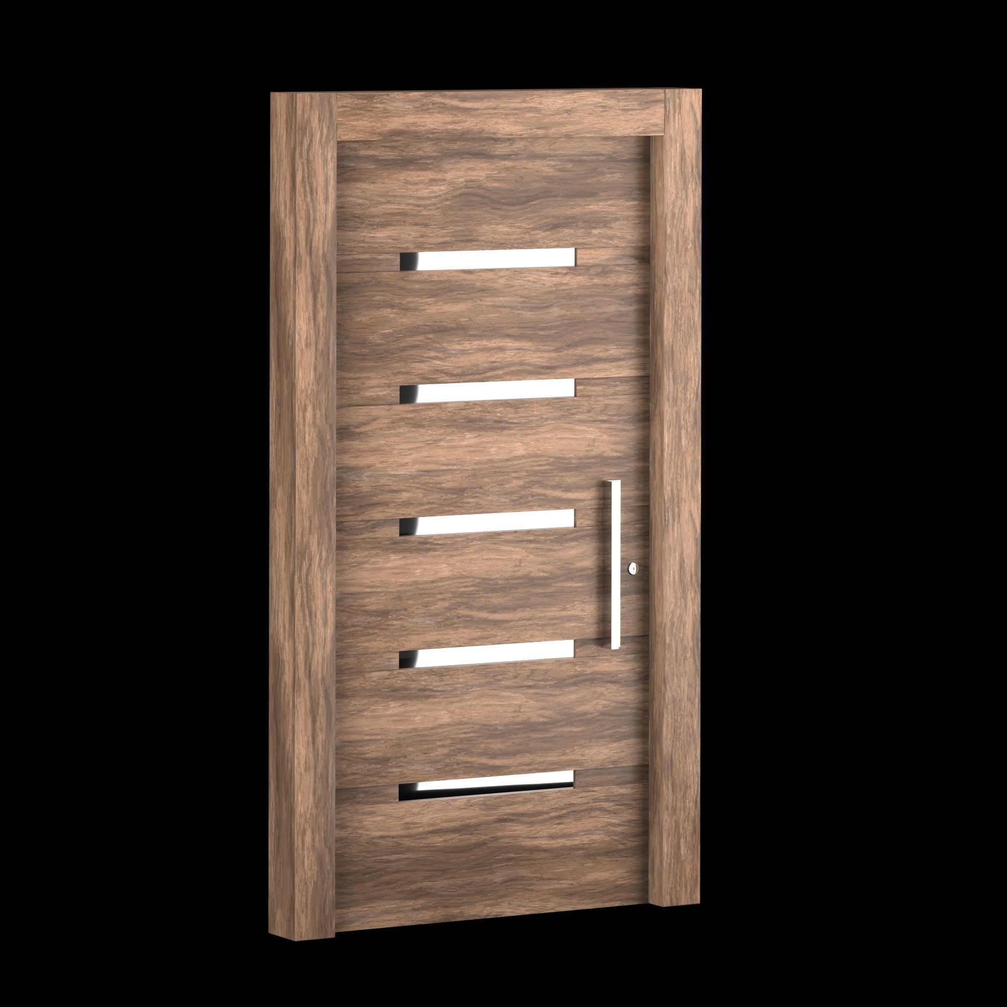 Interior-exterior Wooden Door 3D model_11