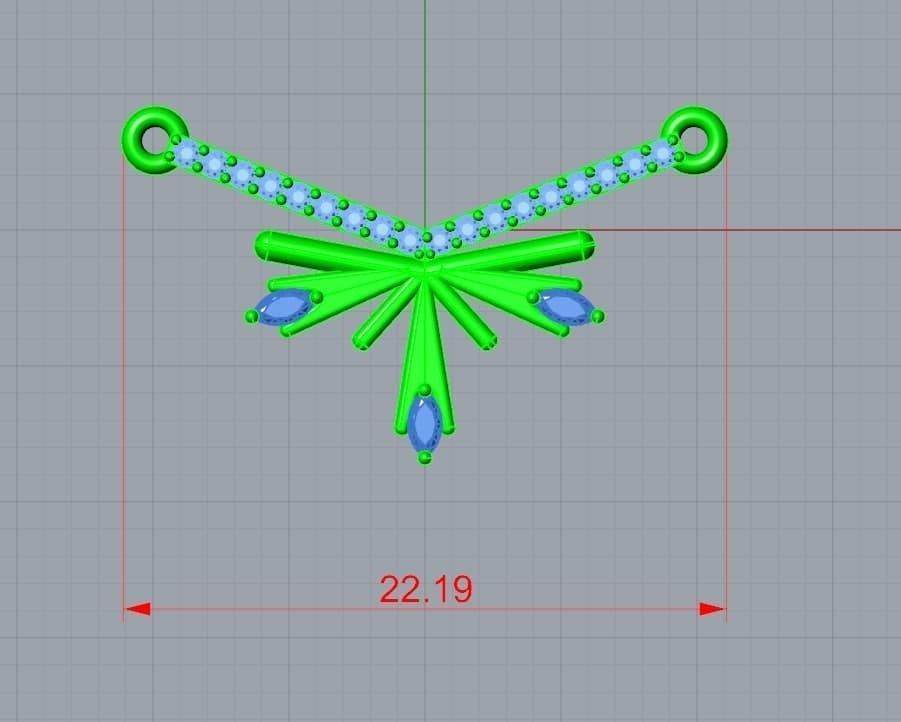 snow pendant jewelry 3D print model_5