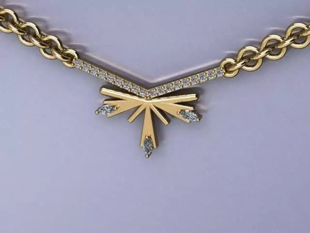 snow pendant jewelry 3D print model_0