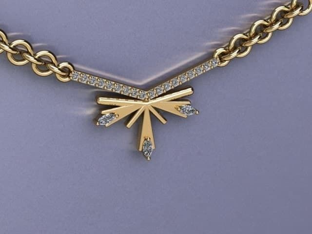 snow pendant jewelry 3D print model_2