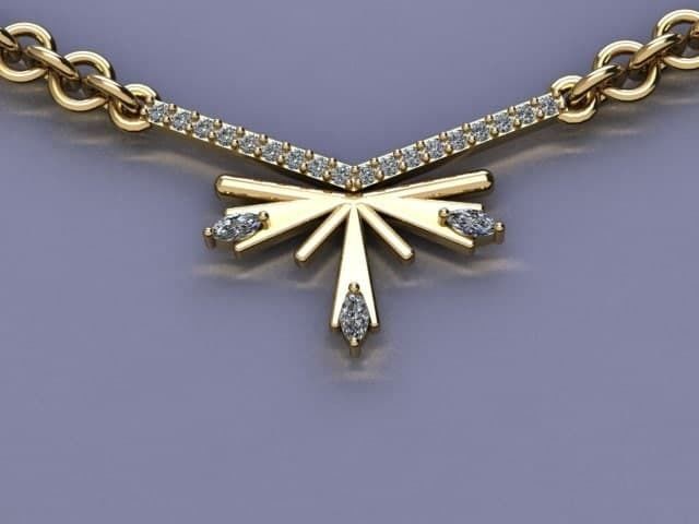 snow pendant jewelry 3D print model_1