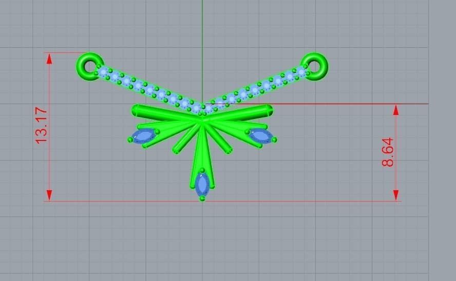 snow pendant jewelry 3D print model_4