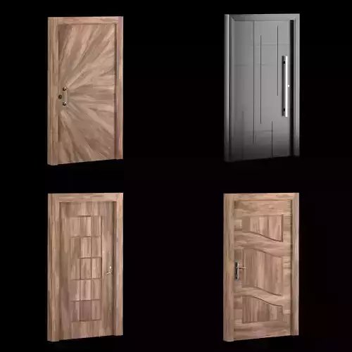 Interior-exterior Wooden Door