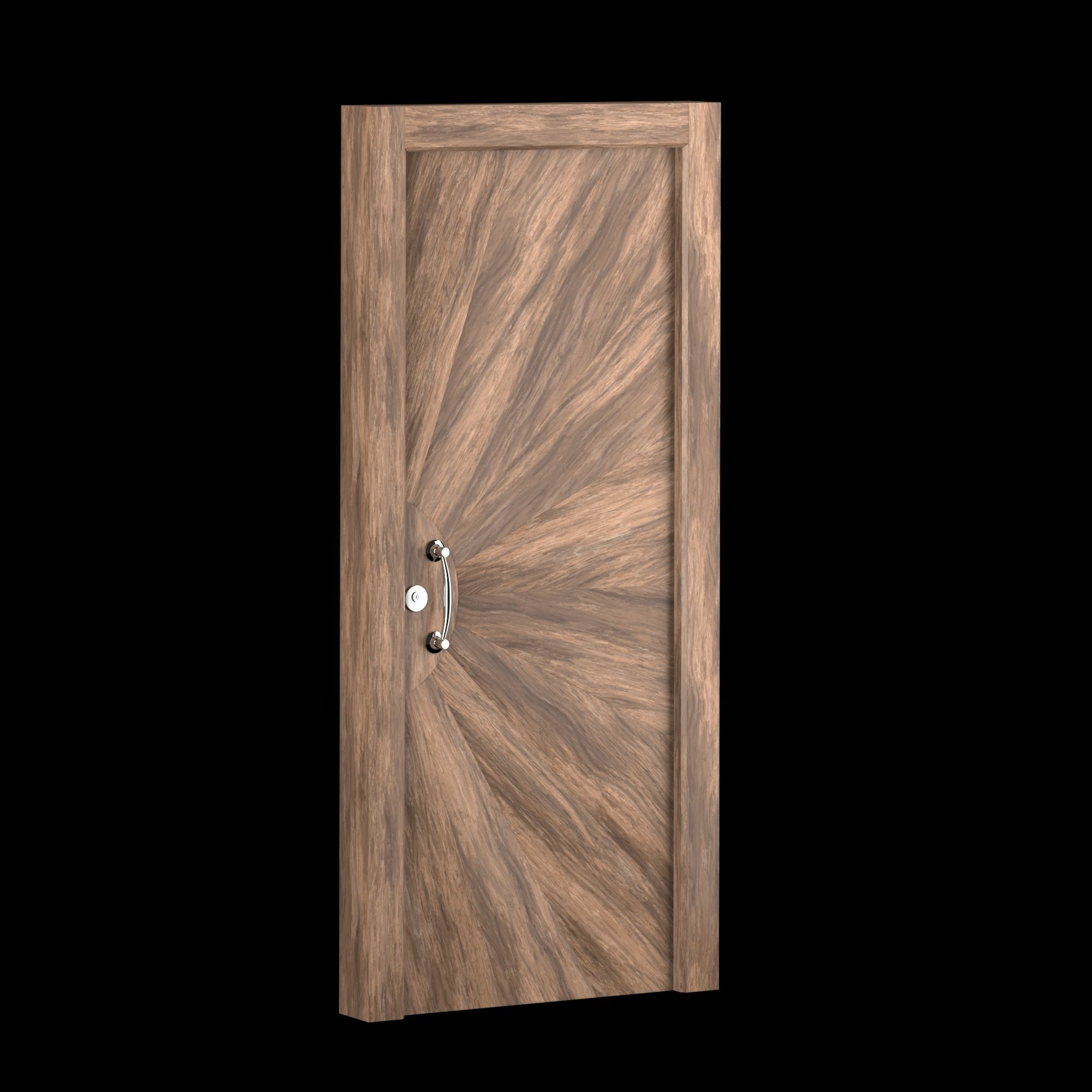 Interior-exterior Wooden Door 3D model_1