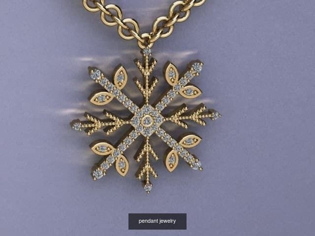 jewelry snow necklace 3D Model Collection_3
