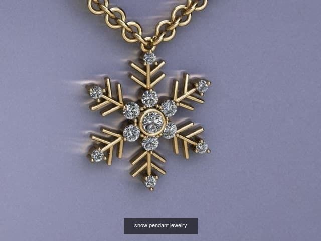jewelry snow necklace 3D Model Collection_5