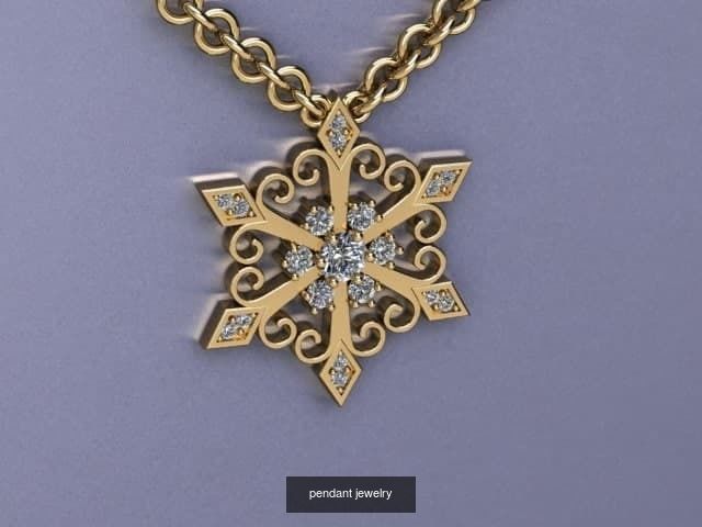 jewelry snow necklace 3D Model Collection_2