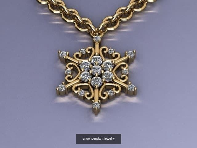 jewelry snow necklace 3D Model Collection_7