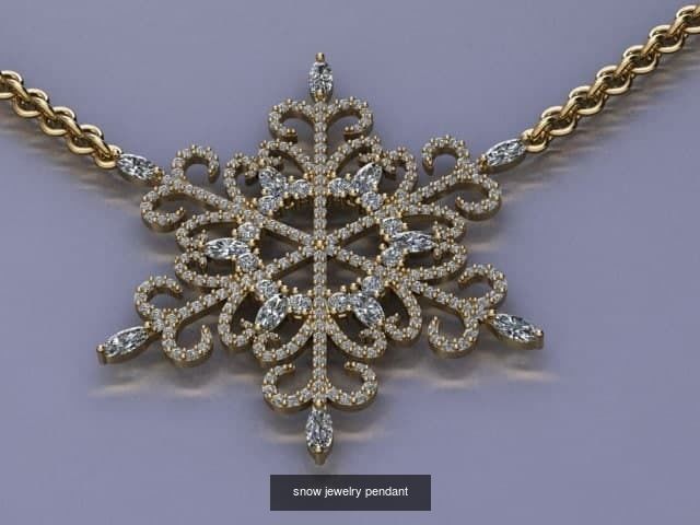 jewelry snow necklace 3D Model Collection_8