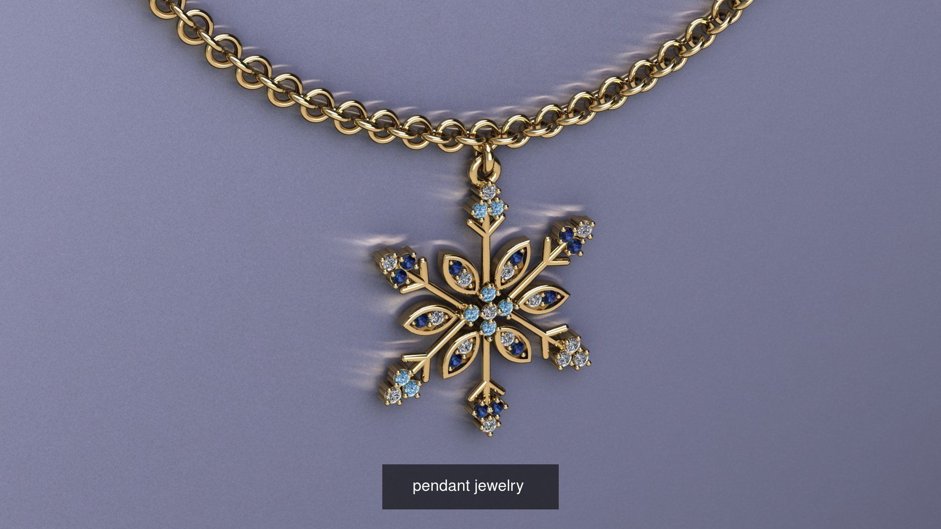 jewelry snow necklace 3D Model Collection_1