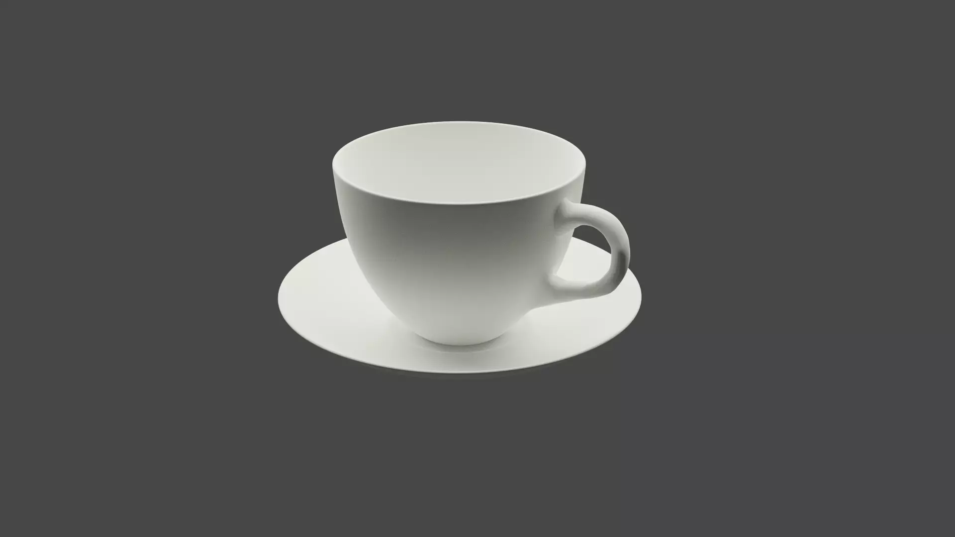Teacup with Matte texture Free 3D model_0