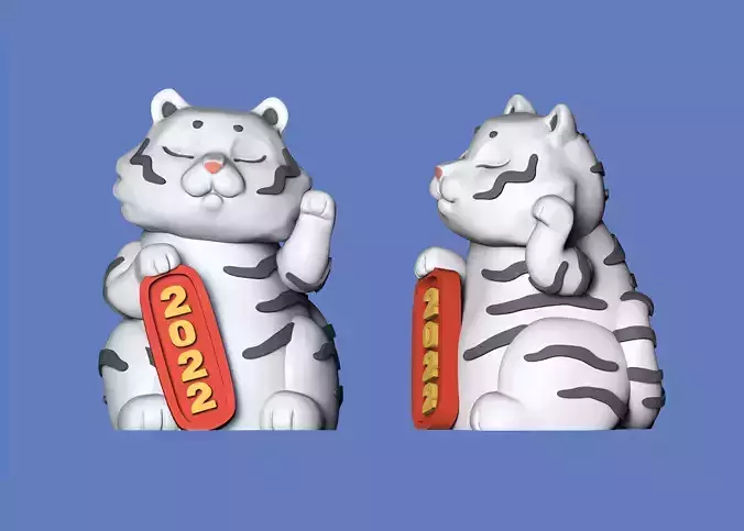 LUCKY CAT - TIGER 2022 3D print model
