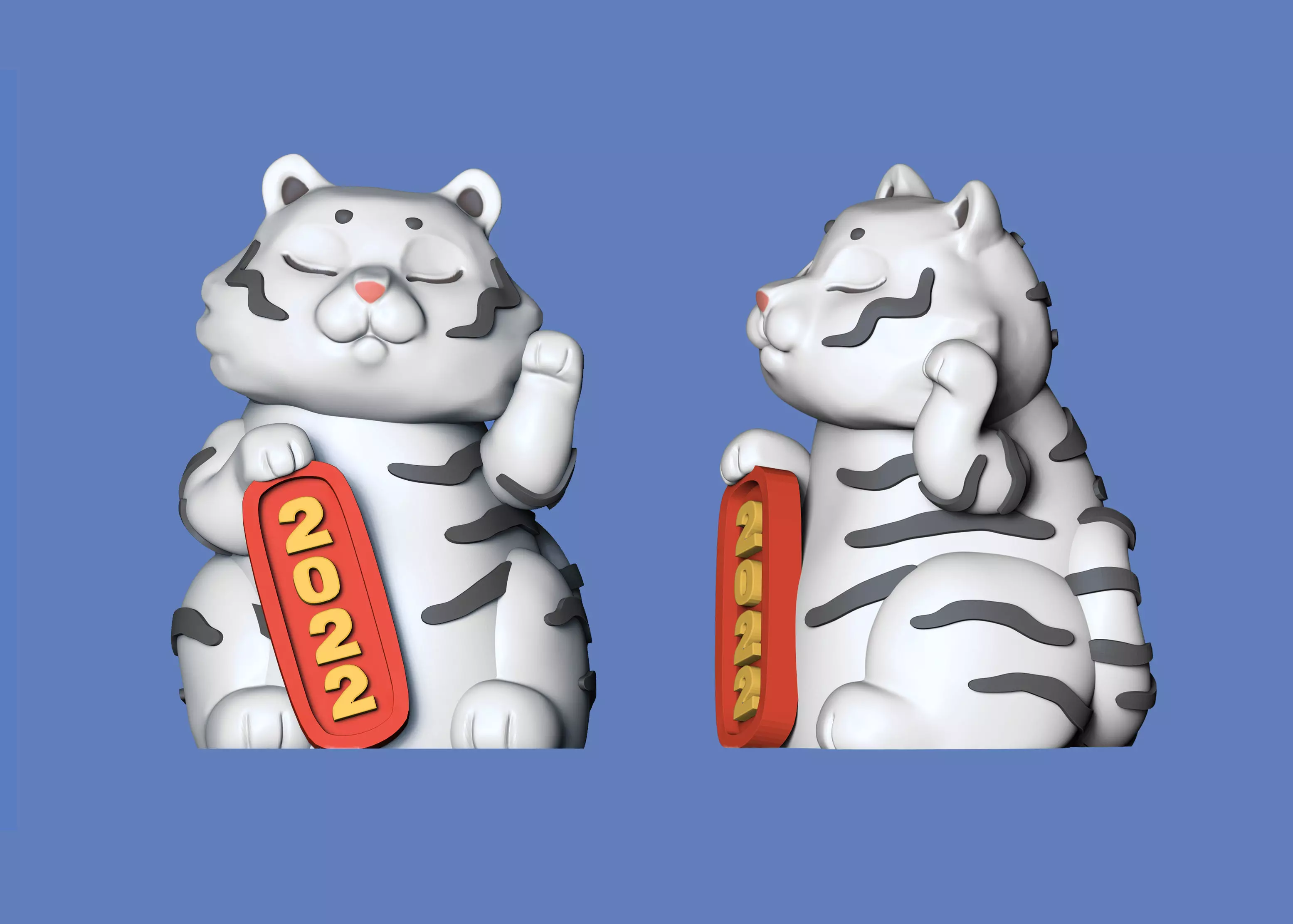 LUCKY CAT - TIGER 2022 3D print model_0
