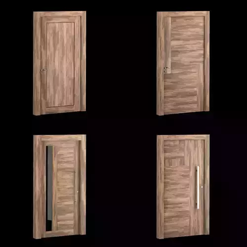 Interior-exterior Wooden Door