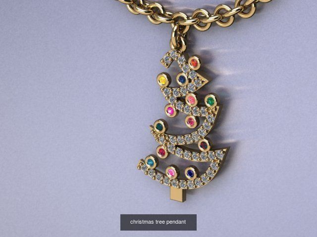 jewelry christmas  necklaces 3D Model Collection_9